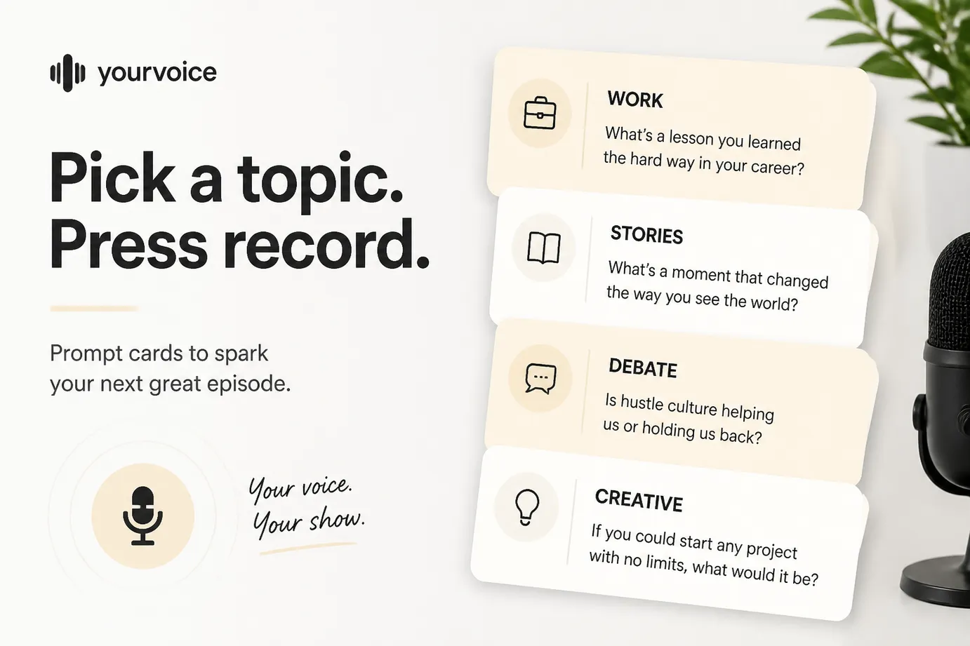 Random topic prompt cards for no-prep impromptu speaking practice