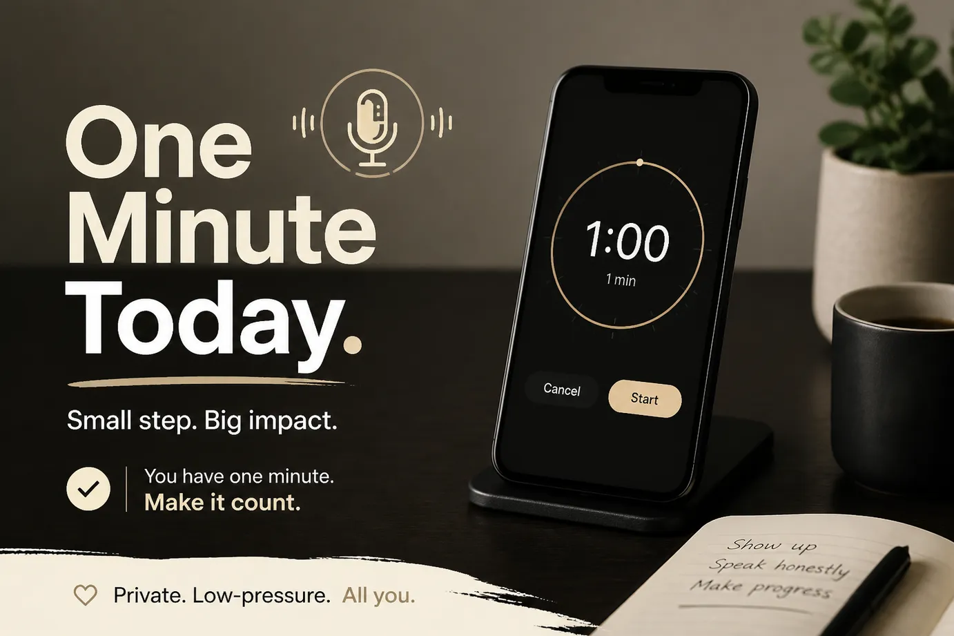 One minute daily public speaking habit for confidence