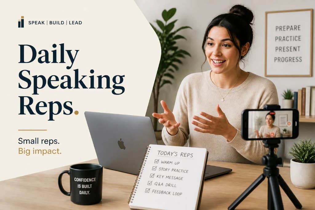 Public speaking daily practice routine for building confidence