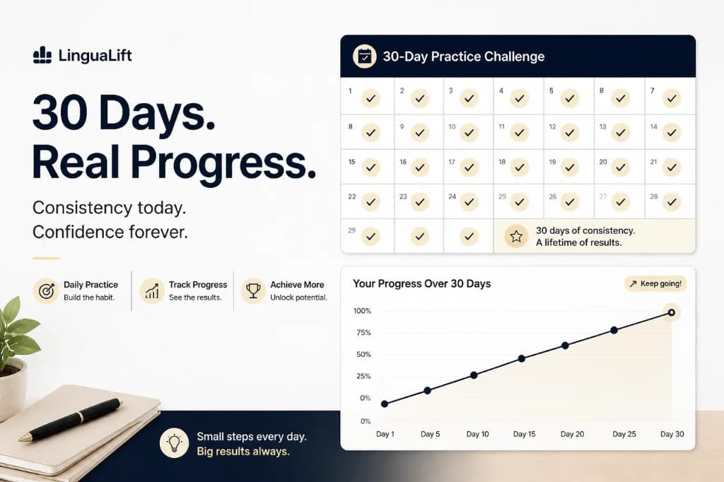 30 day public speaking improvement plan with measurable progress