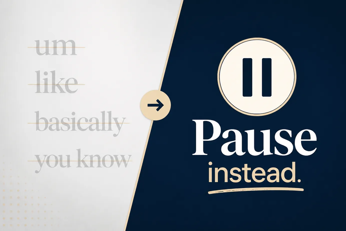 Reduce filler words by replacing ums with pauses